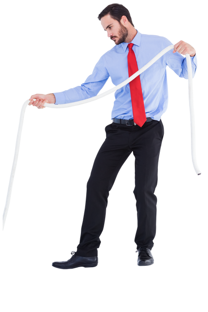 Handsome Transparent Businessman Holding Rope Full Length - Download Free Stock Videos Pikwizard.com