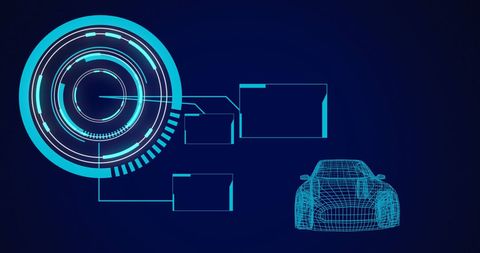futuristic concept of car with digital interface and ai technology - Download Free Stock Images Pikwizard.com