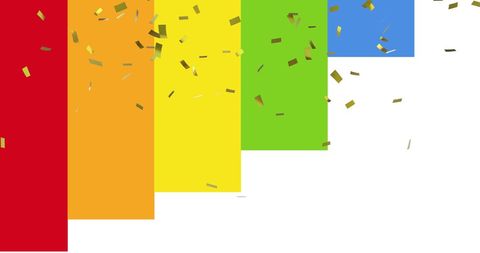 Colorful confetti celebrating lgbt pride and equality