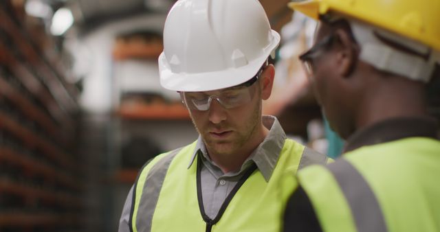 Diverse Workers in Safety Gear Inspecting Warehouse Inventory - Download Free Stock Images Pikwizard.com