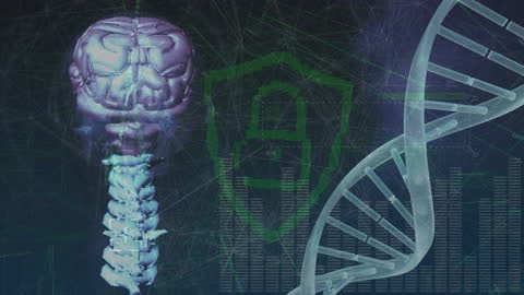 Digital Brain and DNA Strand with Security Elements