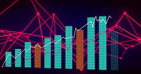 Futuristic Data Analytics Visualization with Graph and DNA Strand - Download Free Stock Images Pikwizard.com