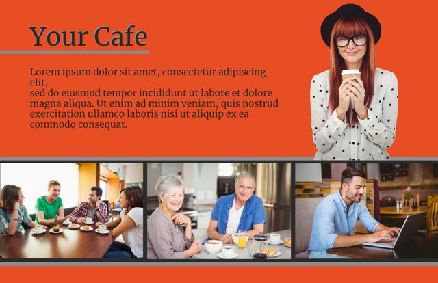 Cozy Cafe Template with Happy Barista for Ads and Flyers - Download Free Stock Templates Pikwizard.com