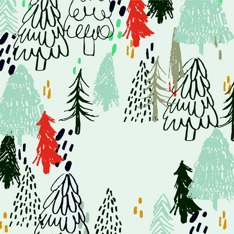 transparent hand-drawn christmas trees background - Download Free Stock Videos Pikwizard.com