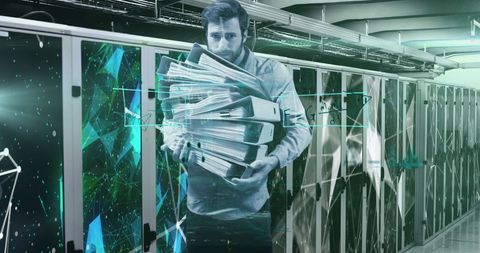 Digital Transformation with Data Management in Server Room - Download Free Stock Images Pikwizard.com