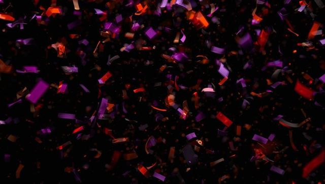 Vibrant Colorful Confetti Exploding in High Energy Celebratory Moment