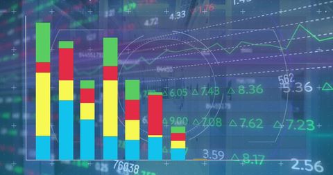 Digital Bar Graph Display in Financial Data Analysis - Download Free Stock Images Pikwizard.com