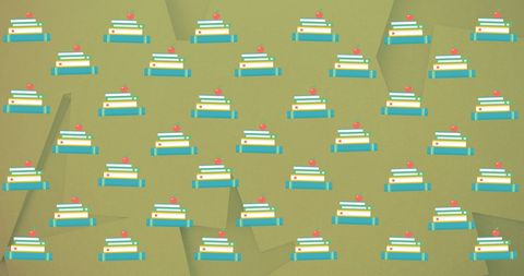 Seamless Book and Apple Pattern on Green Background - Download Free Stock Images Pikwizard.com