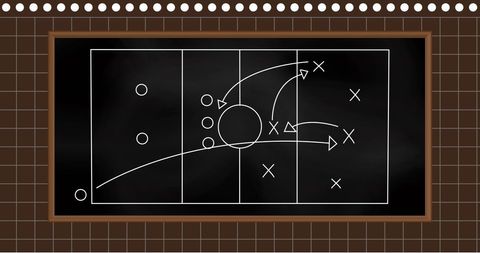 Chalkboard with Soccer Strategy Diagram - Download Free Stock Images Pikwizard.com