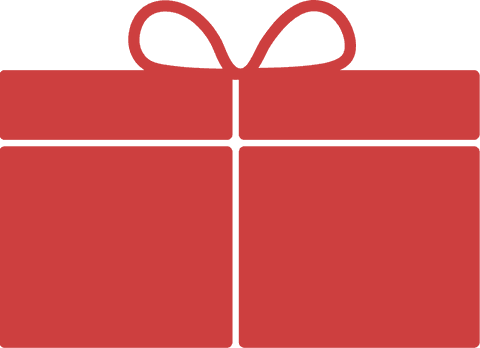 Red Gift Box Image With Ribbon on Transparent Background