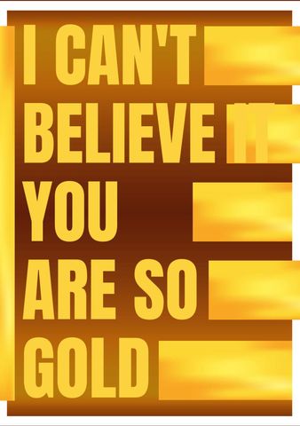 Text boldly expressing astonishment stands against a golden backdrop, combining surprise and a sense of value. This creative design is ideal for use in awards ceremonies, special acknowledgment notices, or exclusive event invitations. It accents the theme of excellence and prestige, making it versatile for various social or corporate functions where appreciating amazing attributes is key.