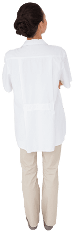 transparent back view of nurse with arms crossed - Download Free Stock Videos Pikwizard.com
