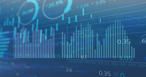 Dynamic Financial Data Overlaid on Digital Grid - Download Free Stock Images Pikwizard.com