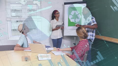 Collaborative Team Brainstorming with Recycling Concept and Data Overlay