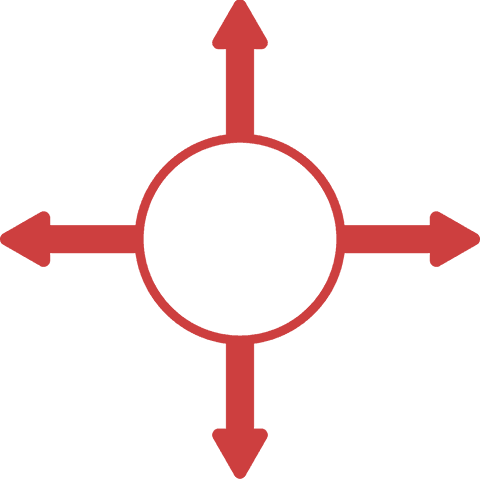 Red Arrows in Cardinal Directions on Transparent Background - Download Free Stock Videos Pikwizard.com