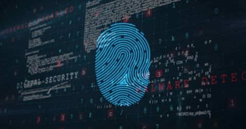 Digital Fingerprint on Cybersecurity Interface with Data Codes - Download Free Stock Images Pikwizard.com