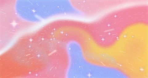 Swirling pastel gradients with starry sparkle motion