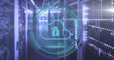 cyber security cloud storage with virtual padlock icon - Download Free Stock Images Pikwizard.com
