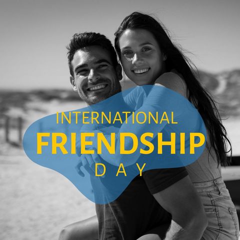 Joyful Celebration on International Friendship Day Beach Piggyback