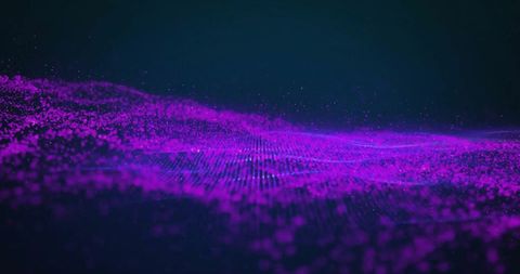 2023 Purple Digital Waves on Dark Background