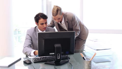 Professional Collaboration in Bright Modern Office