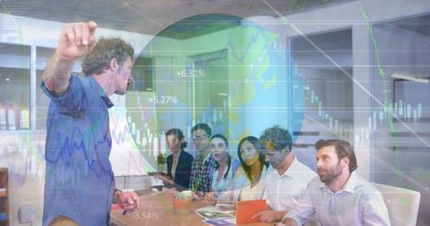 Business Team Analyzing Global Financial Trends in Modern Office - Download Free Stock Images Pikwizard.com
