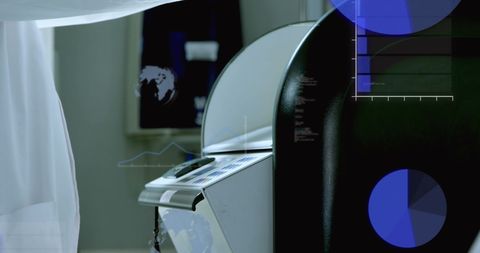 scientist analyzing liquid beakers with coding and graphs overlay - Download Free Stock Images Pikwizard.com