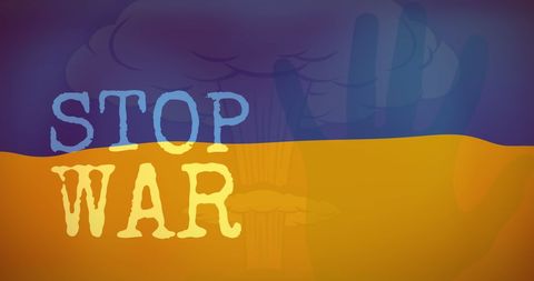 Bold STOP WAR Message on Vibrant Background