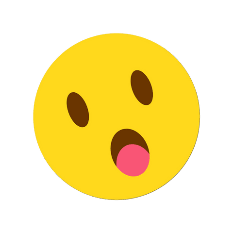 surprised cartoon emoji on transparent background - Download Free Stock Videos Pikwizard.com