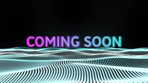 Coming Soon Text with Digital Network Background
