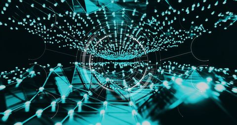 Futuristic Digital Data Network With Holographic Scanning Interface - Download Free Stock Images Pikwizard.com