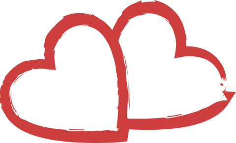 Connected Hearts Illustration on Transparent Background - Download Free Stock Videos Pikwizard.com