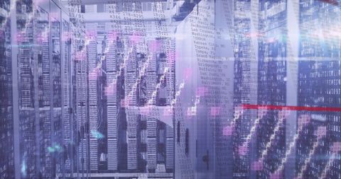 Futuristic Data Processing Visualization and Code Overlay - Download Free Stock Images Pikwizard.com