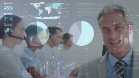 Global Business Finance Concept with Diverse Team and Data