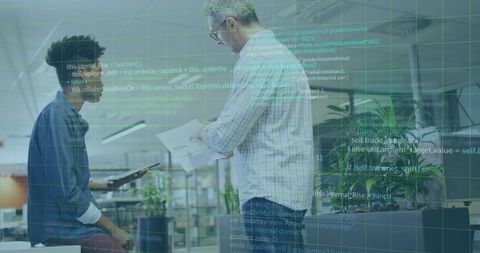 Digital data analysis and collaboration in modern office environment