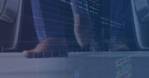 Abstract Stock Market Graphics Blending with Business Environment