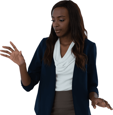 transparent businesswoman interacting with invisible interface - Download Free Stock Videos Pikwizard.com