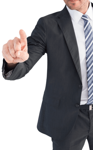 transparent businessman pointing with finger in directive gesture - Download Free Stock Videos Pikwizard.com