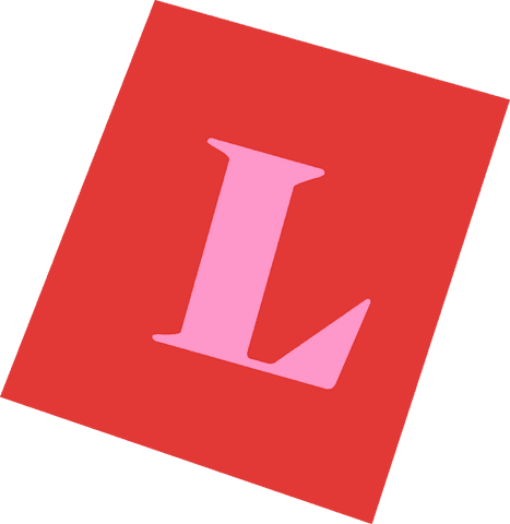 minimalist pink l on rotated red square with transparent background - Download Free Stock Videos Pikwizard.com
