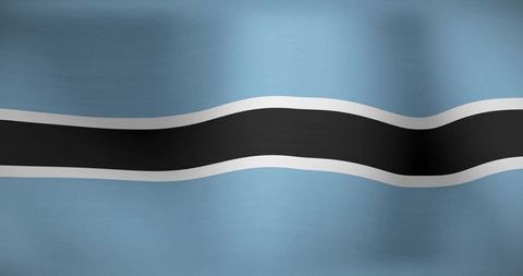 Botswana National Flag, Symbolic and Vibrant with Rippling Effect