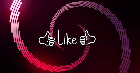 Like Icon with Glowing Spiral Background - Download Free Stock Images Pikwizard.com