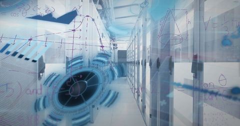 Digital Data Flow in a Modern Server Room Environment - Download Free Stock Images Pikwizard.com