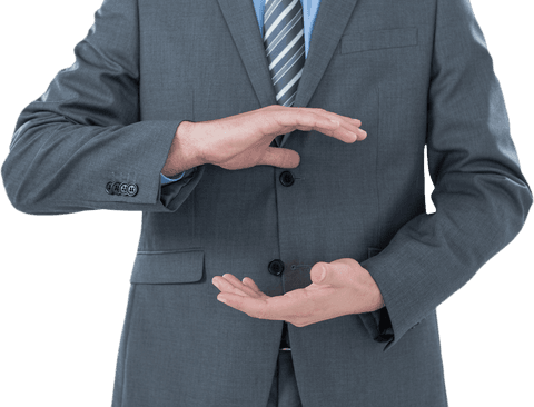 transparent object holding action by businessman in grey suit - Download Free Stock Videos Pikwizard.com