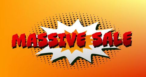 Comic-style Massive Sale Promotional Banner Design