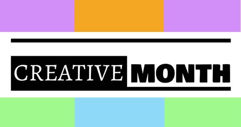 Creative Month Celebration Text on Colorful Background - Download Free Stock Images Pikwizard.com