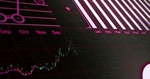 Digital Finance Data Analysis on Futuristic Grid Background - Download Free Stock Images Pikwizard.com