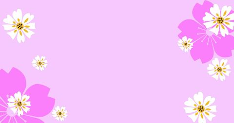 Floral Pink Background with Moving Flower Graphics