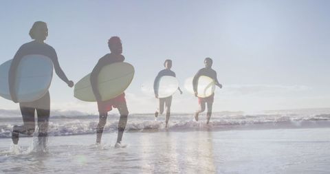 Happy Couple Energized After Surf Session
