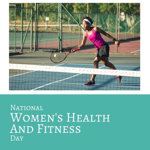 celebrating women's health with tennis background - Download Free Stock Templates Pikwizard.com