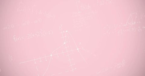 Mathematical equations background on soft pink surface